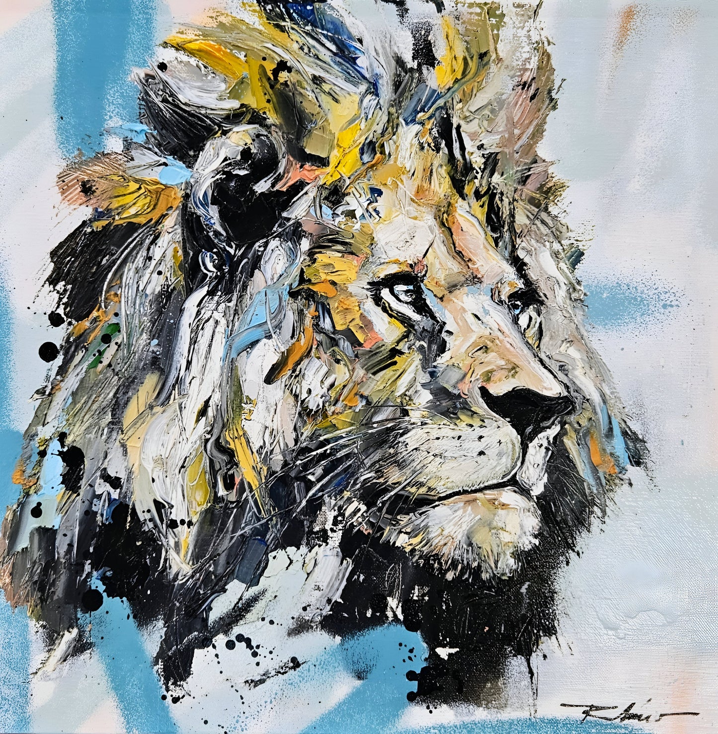 Blue Lion • Vincent Richeux • Original Artwork