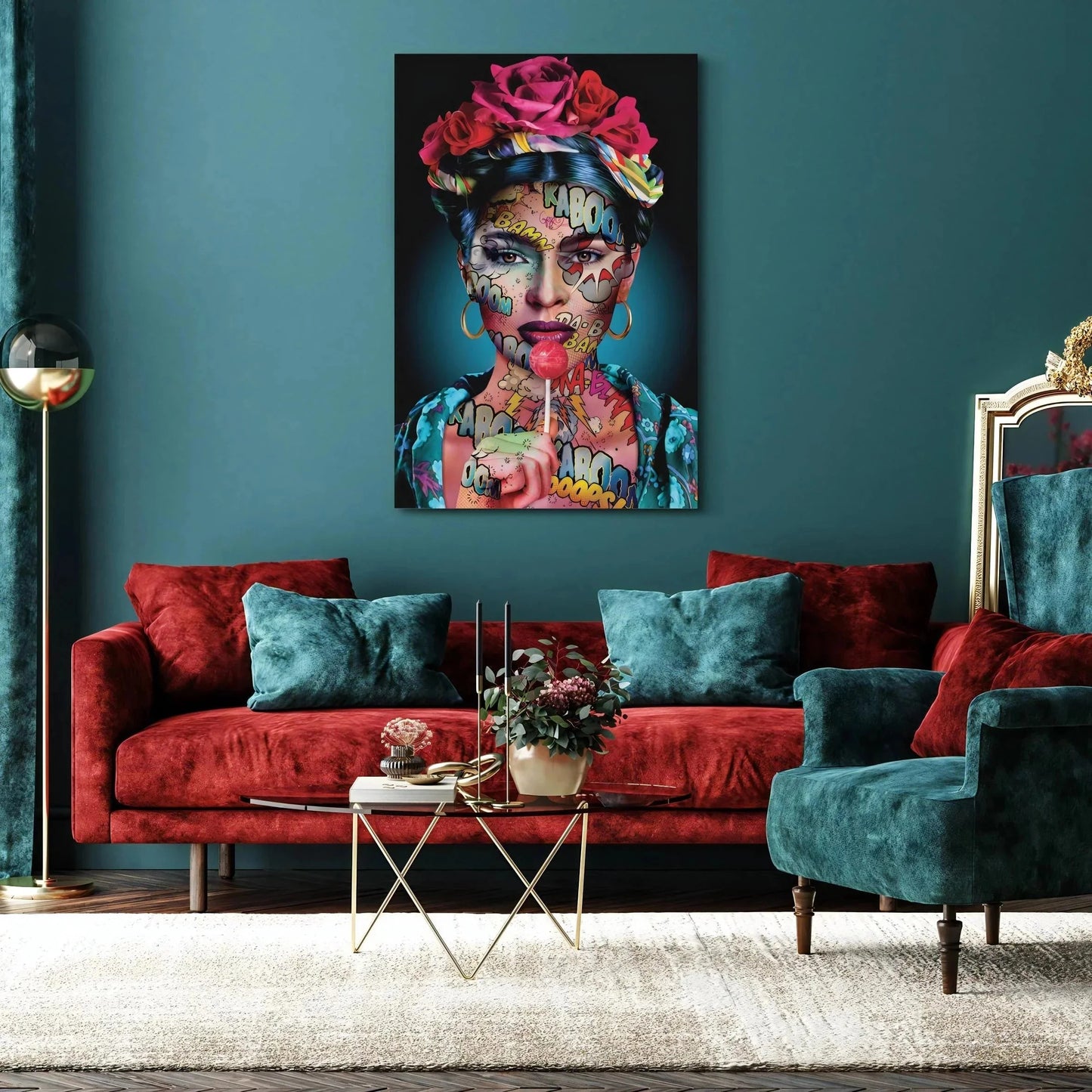 Frida Kaboom By Monika Nowak • Handcrafted Dibond® Art