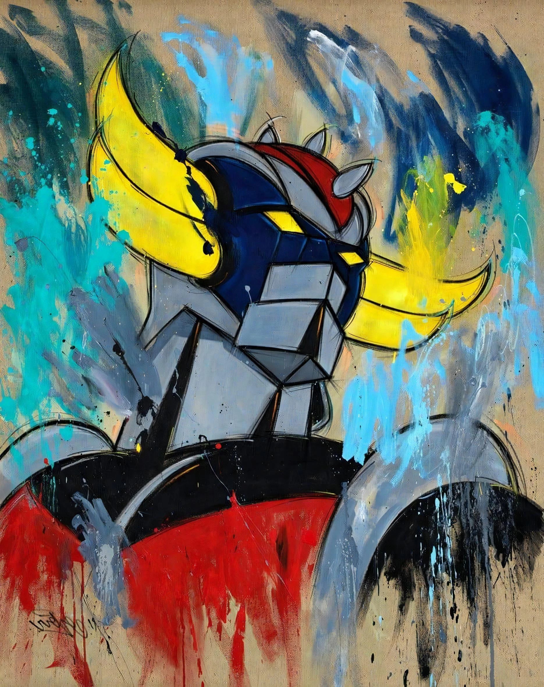 Goldorak By Mr Oreke • Handcrafted Dibond® Art Prints